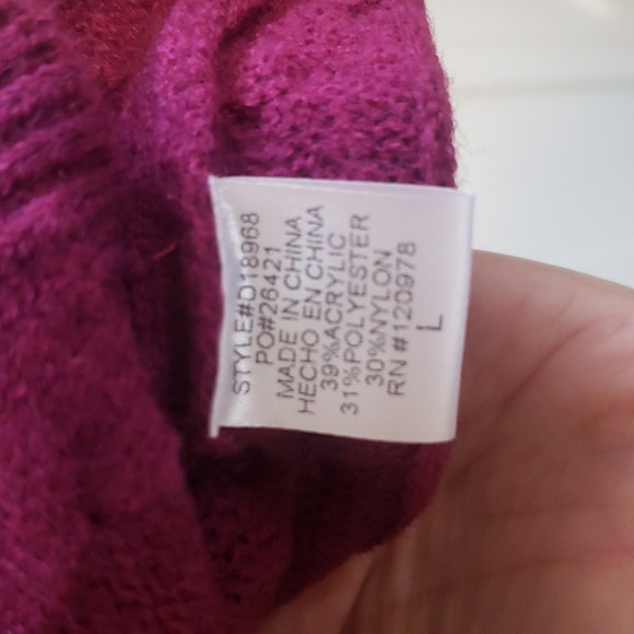 HILLARY CABLE KNIT DRESS, PLUM - Picture 7 of 7